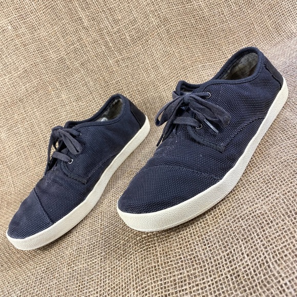 Toms Other - Mens Toms shoes sneakers canvas casual dark gray size 8.5